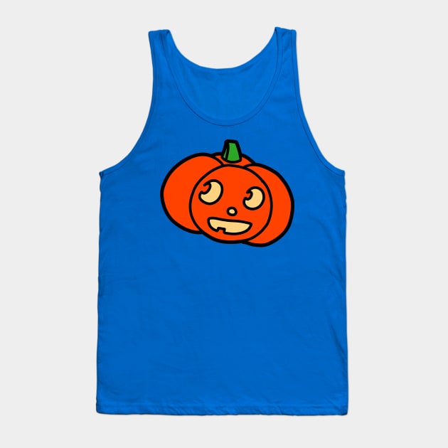 Cute Halloween Pumpkin Tank Top by saradaboru